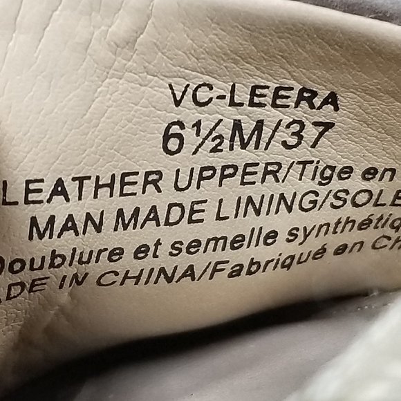 Vince Camuto Leera Espadrille Wedge Sandal Taupe Leather, Womens Size 6.5 M / 37 - Picture 10 of 10